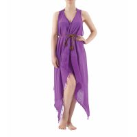 Carmen Beach Dress - Purple, One Size