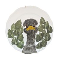 Hand Painted Animal Plates - OSTRICH