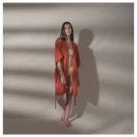 Eva Beach Dress - Dusky-Red